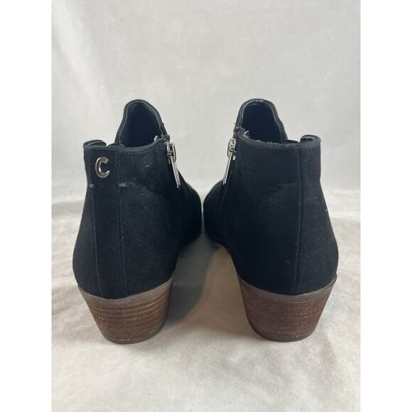 Circus by Sam Edelman Ankle Booties Boots Size 8 Black Suede Preston Side Zip - Picture 8 of 11